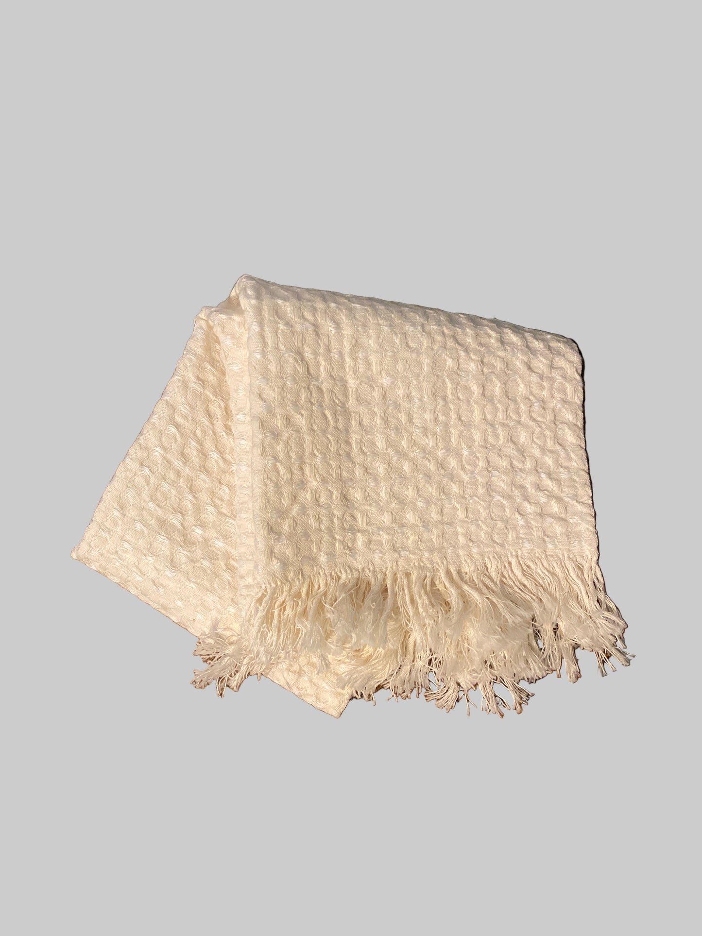 V.VM Linen & Cotton Waffle Small - White