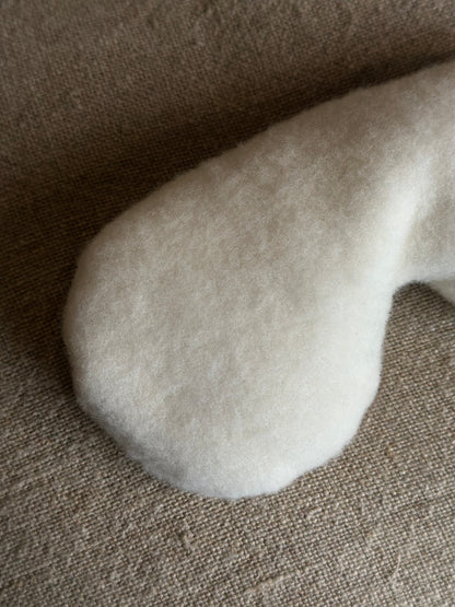 Maschera per gli occhi in montone con ripieno di lavanda