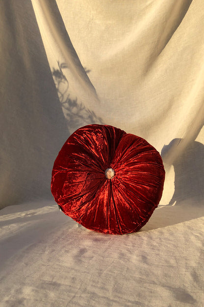 Velvet Sweet Cushion - Cherry