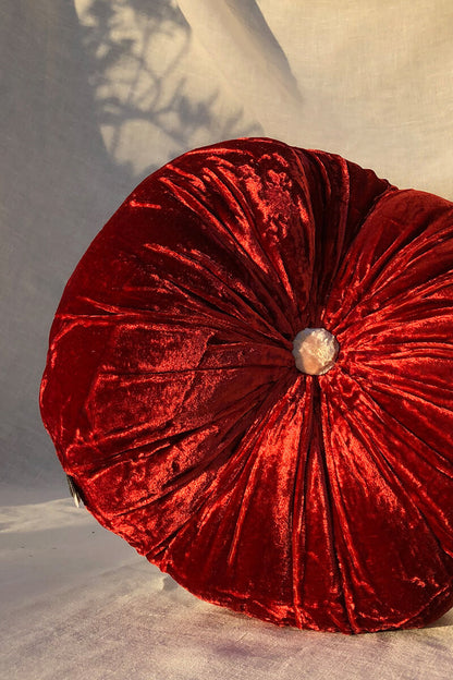 Velvet Sweet Cushion - Cherry
