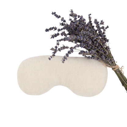 Maschera per gli occhi in montone con ripieno di lavanda
