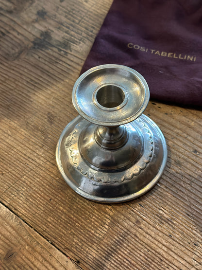 The 'Trentino' Candle Holder in Pewter by Cosi Tabellini