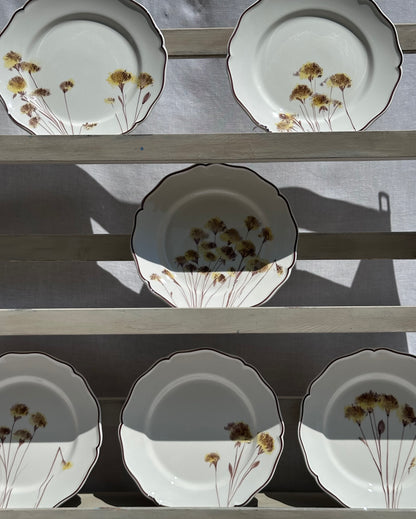 Hand Painted Field Flowers Trattoria Dinner - Set of 6