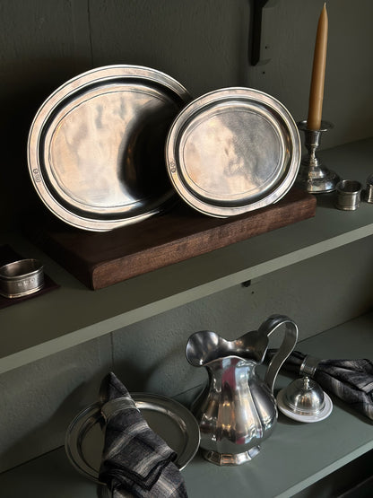 Piatto Ovale 'Orvieto' in Peltro di Cosi Tabellini - 29 X 22