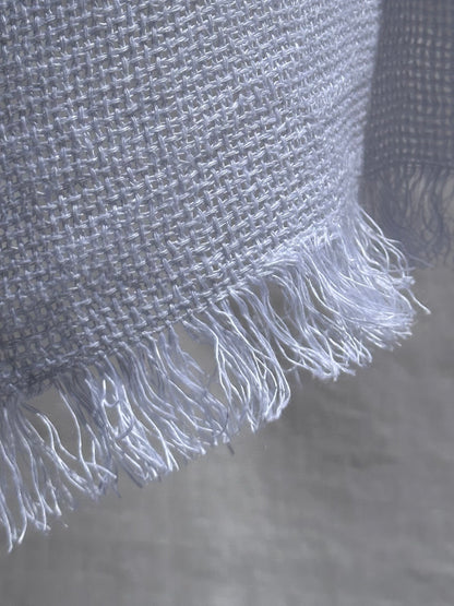 Asciugamano in lino a trama larga V.VM - Bianco ottico