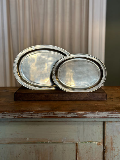 Piatto Ovale 'Orvieto' in Peltro di Cosi Tabellini - 19,5 x 15,5