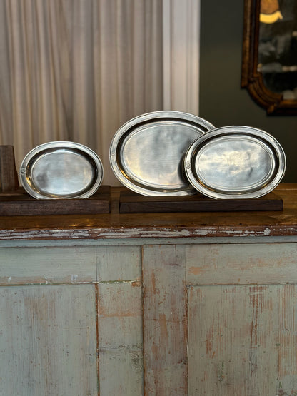 Piatto Ovale 'Orvieto' in Peltro di Cosi Tabellini - 19,5 x 15,5