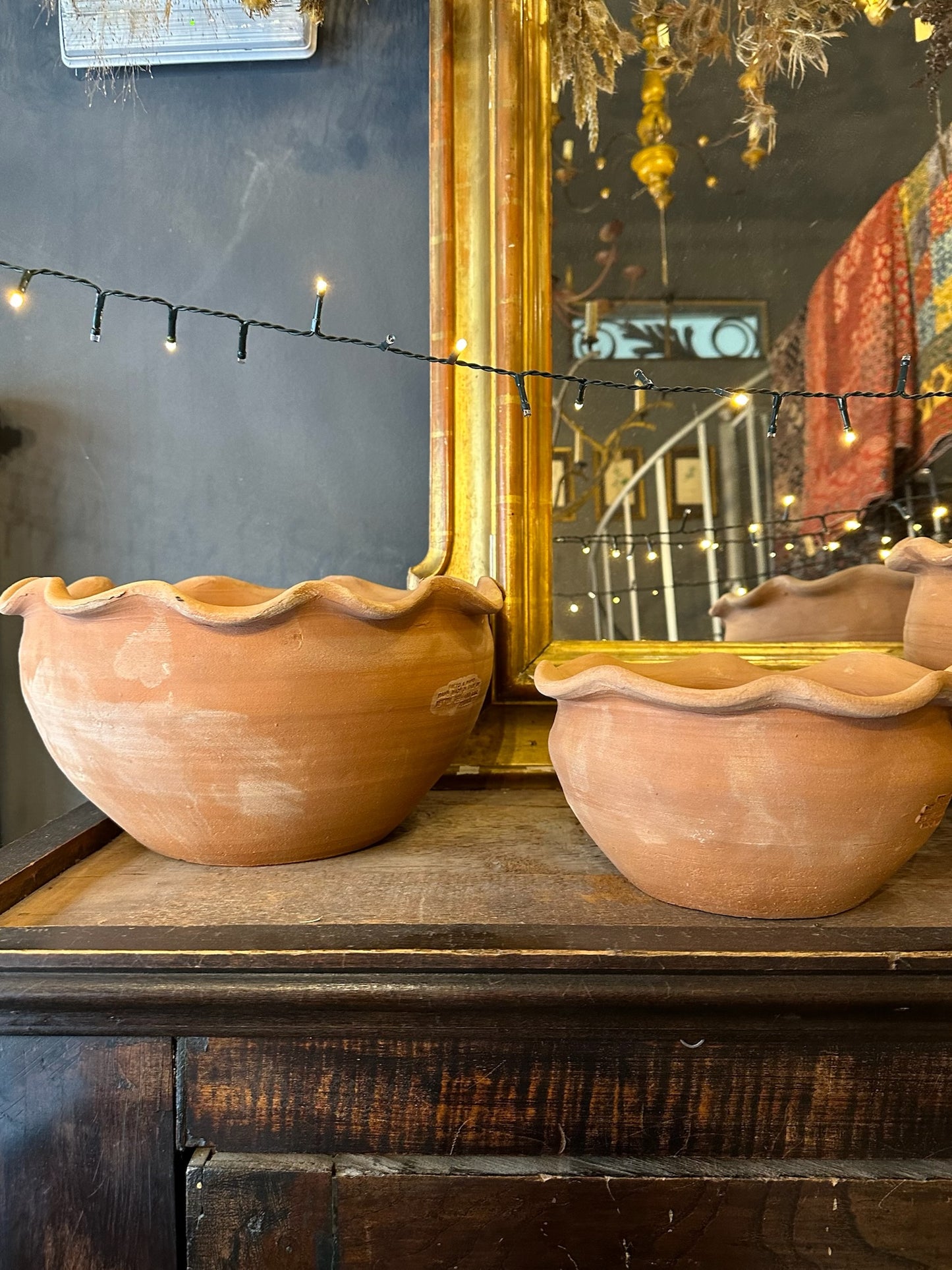 Handmade Terracotta Wavy Pot - Large