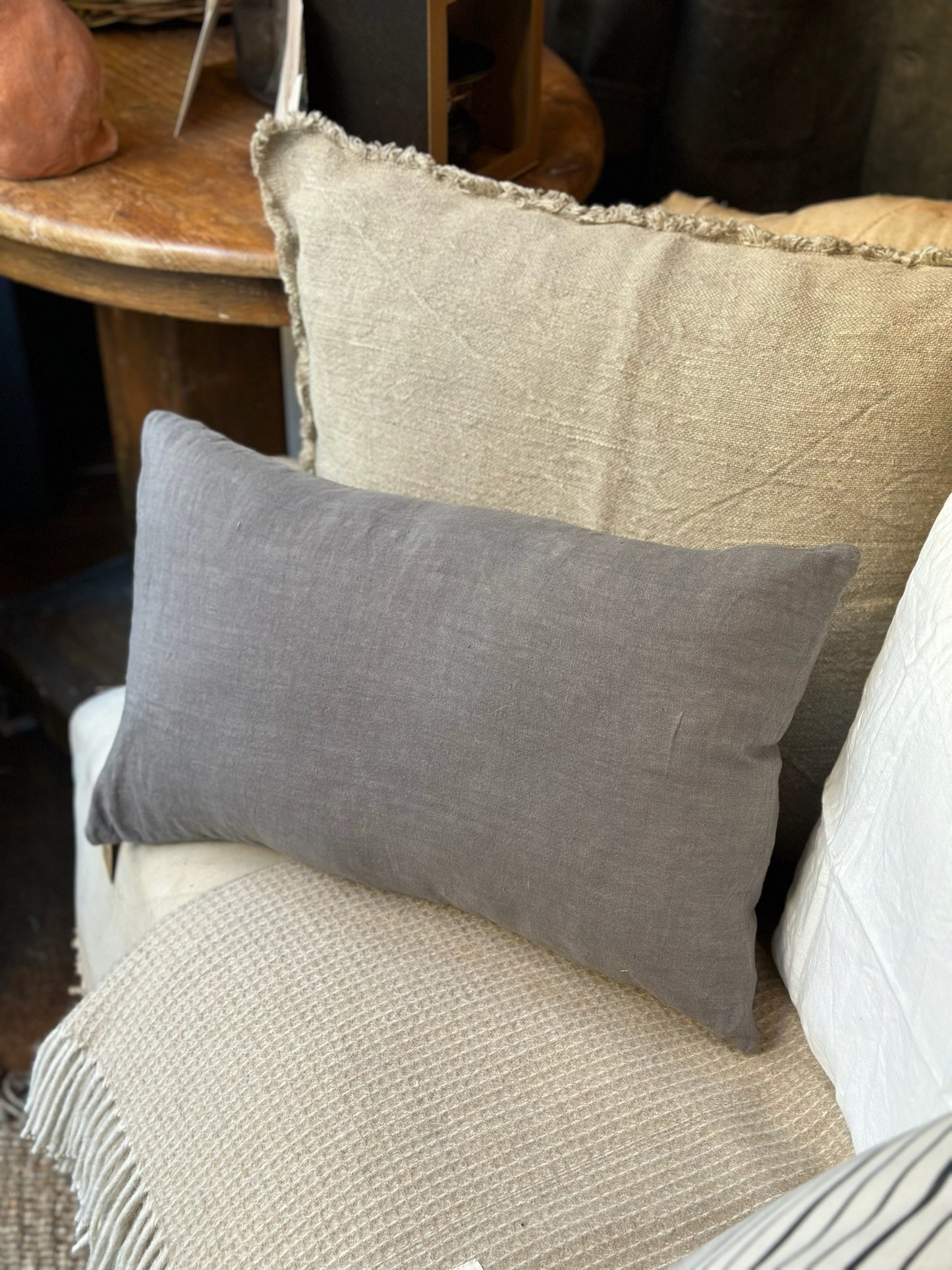 Linen Pillowcase 35X55 -  Charcoal