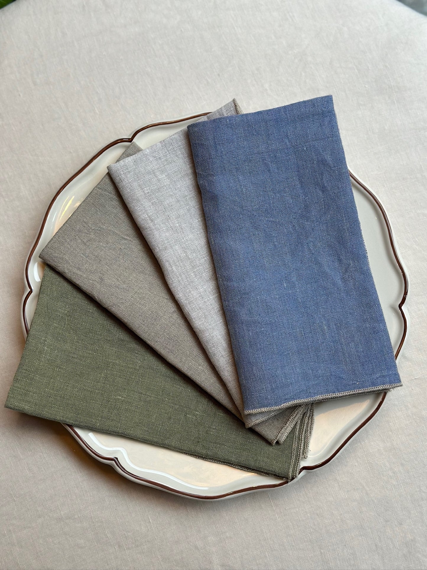 Tovagliolo V.VM Linen Everyday color oliva - Set di 2
