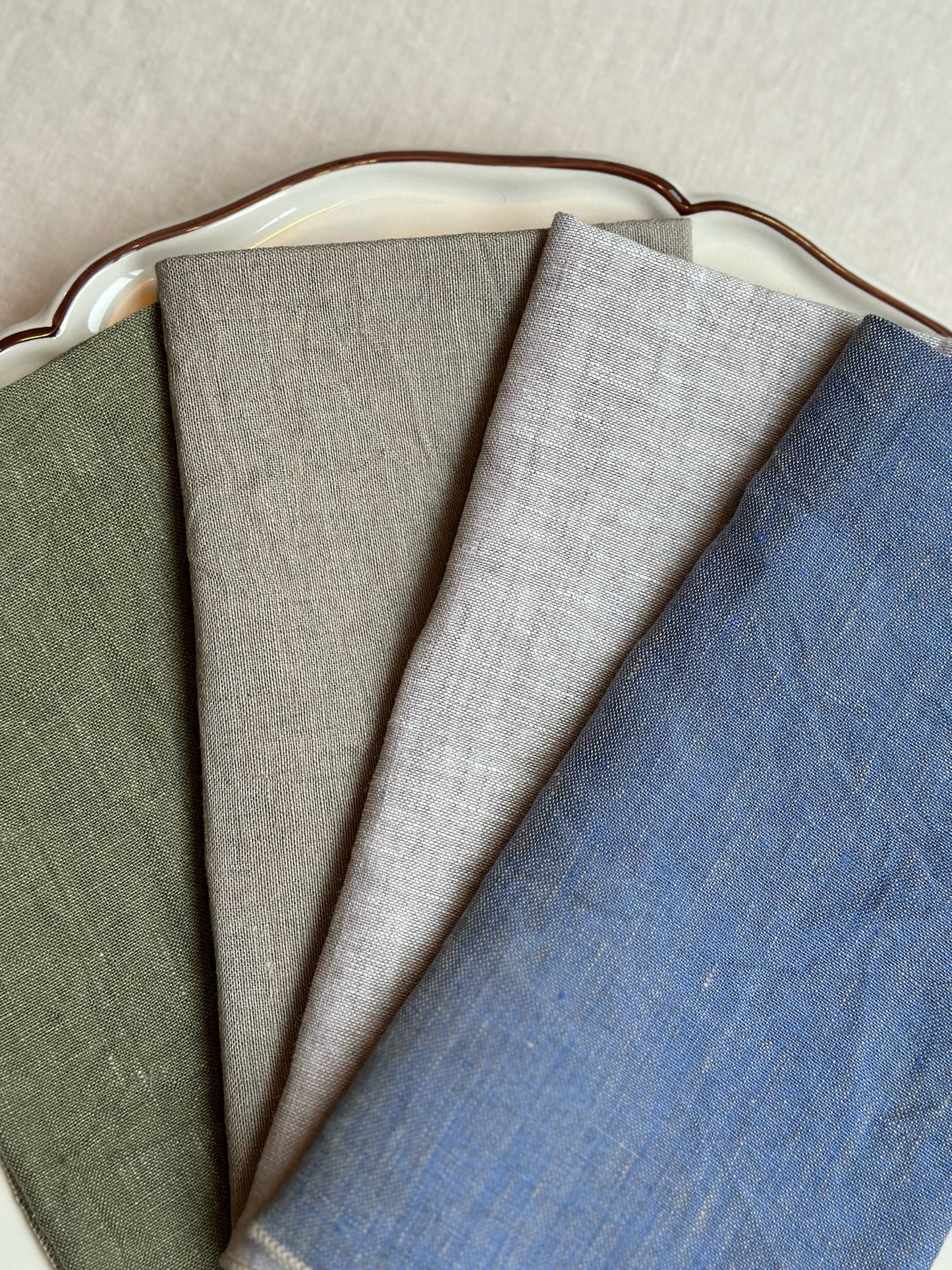 Tovagliolo V.VM Linen Everyday color oliva - Set di 2