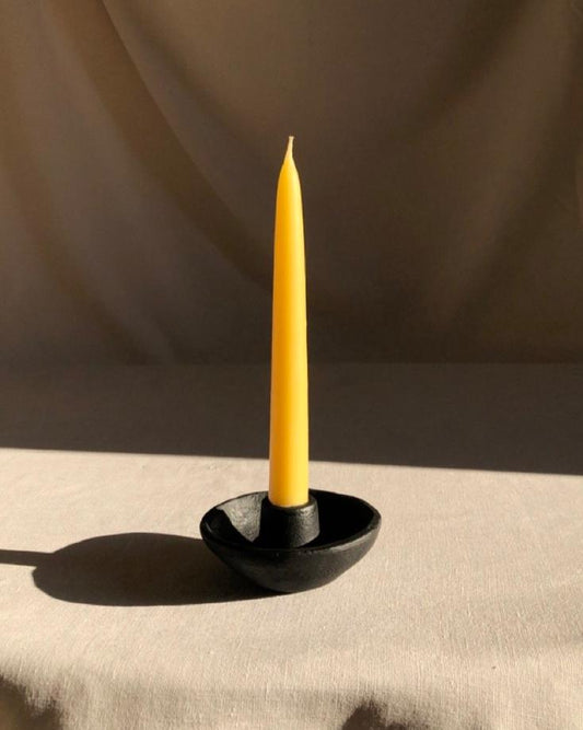 Wrought Iron Candle Holder - Round Base