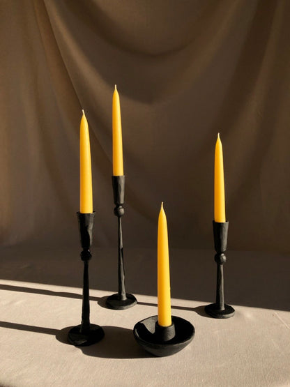 Wrought Iron Candle Holder - Round Base