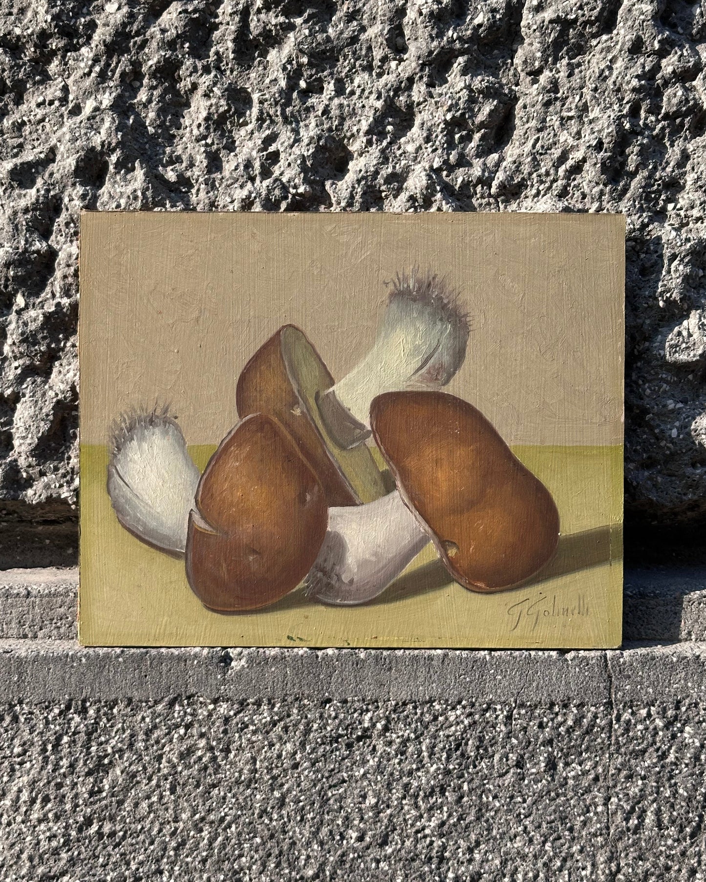 “Funghi” – Original Oil Painting by Gabriele Golinelli (1997)