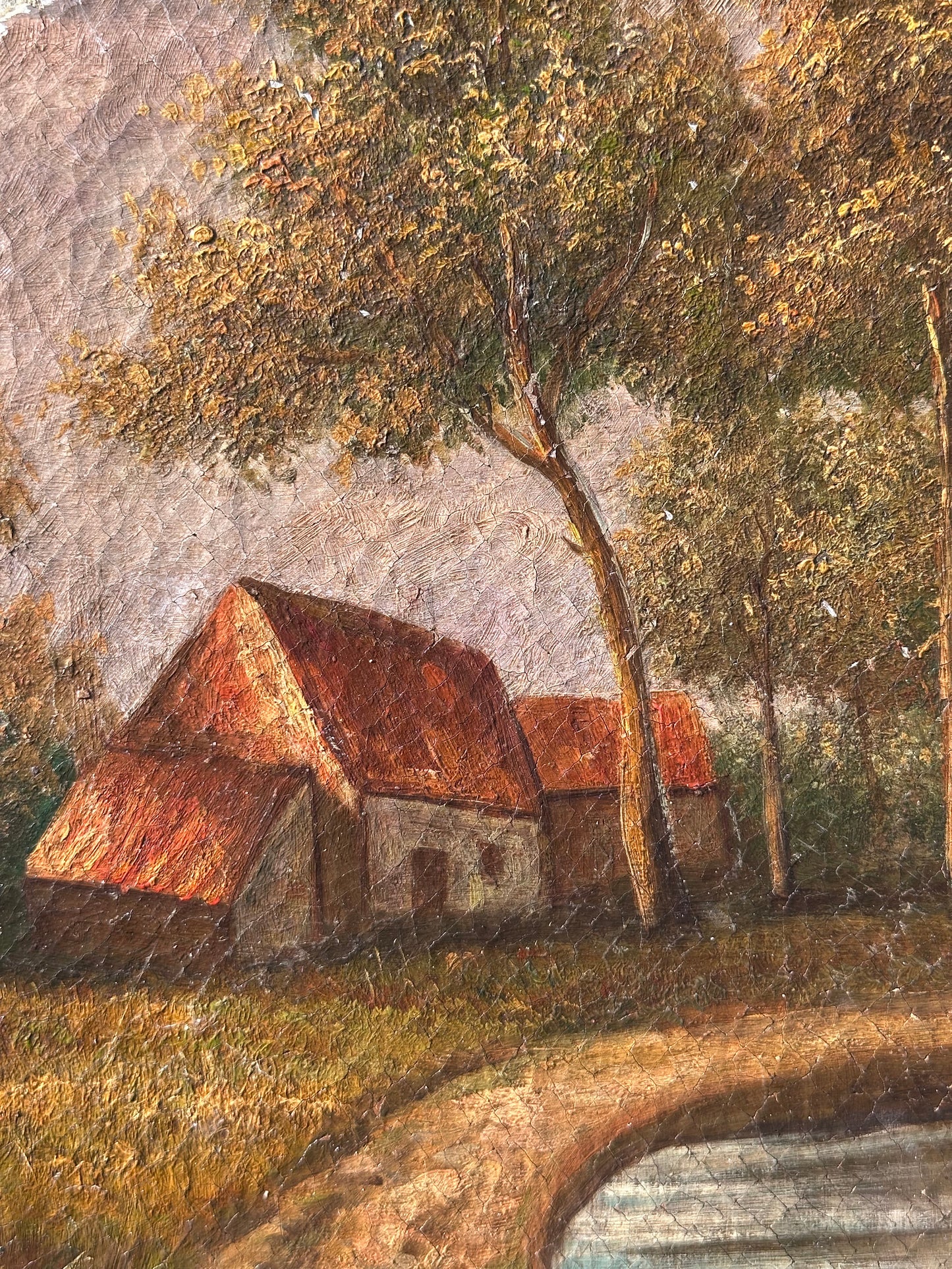 Romantic Countryside - Set of Oval Paintings On Wood