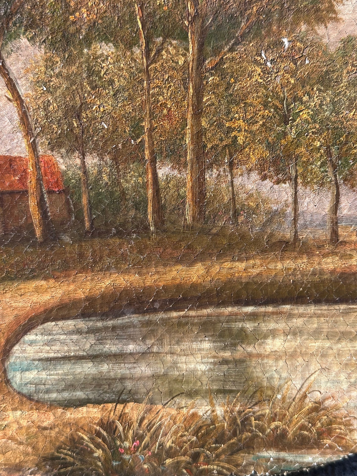 Romantic Countryside - Set of Oval Paintings On Wood