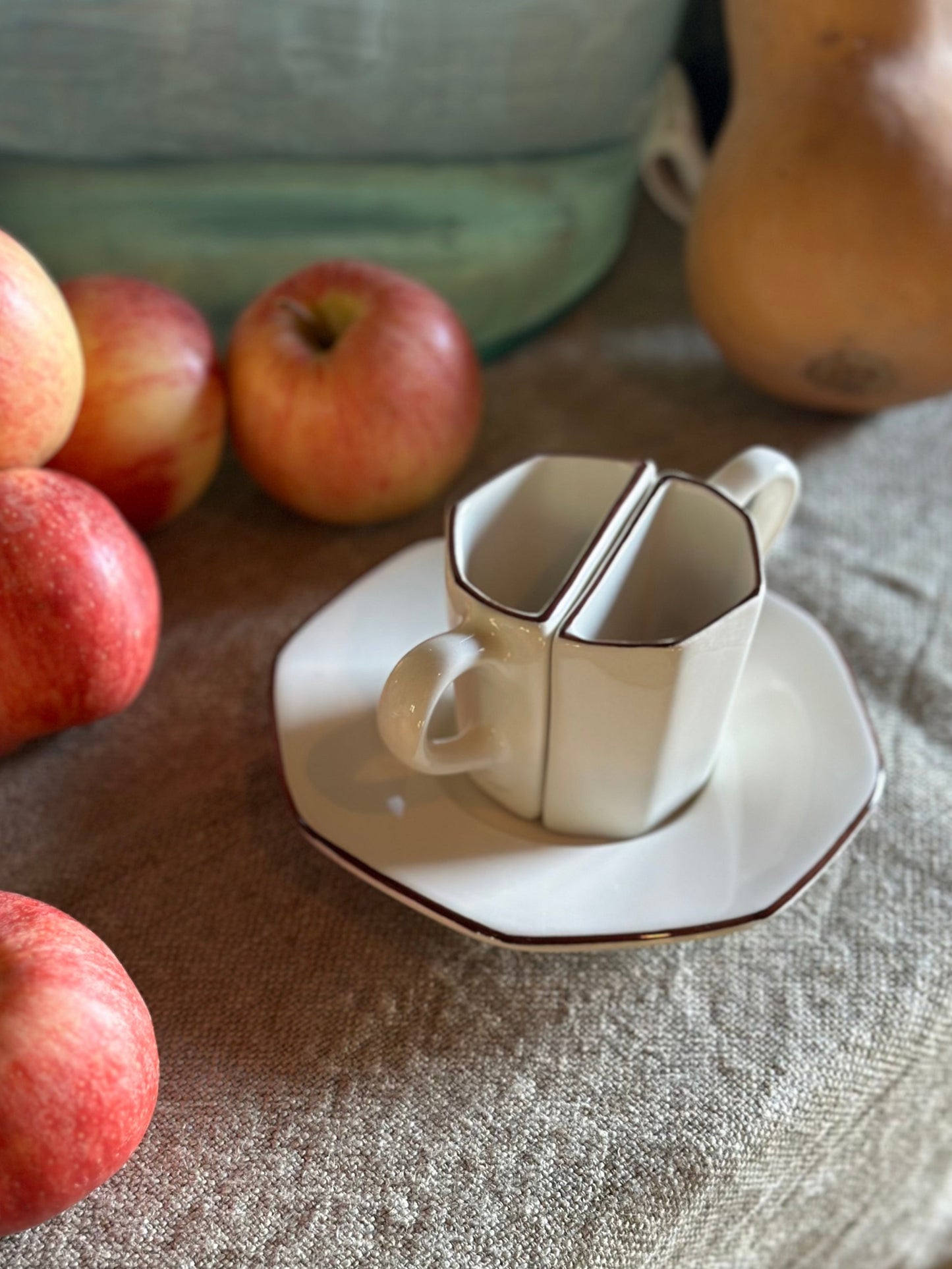 V.VM Split Espresso Cup - Brown Border