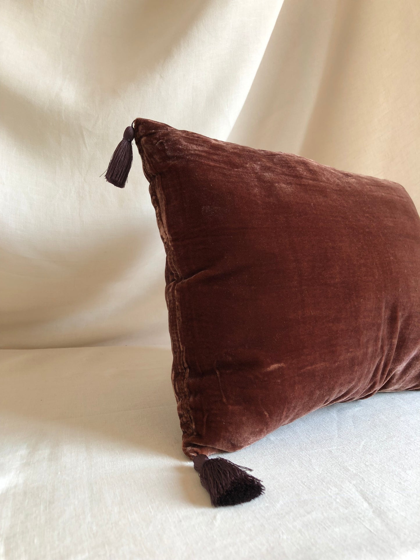 Velvet Tassels Cushion - Santa Fe