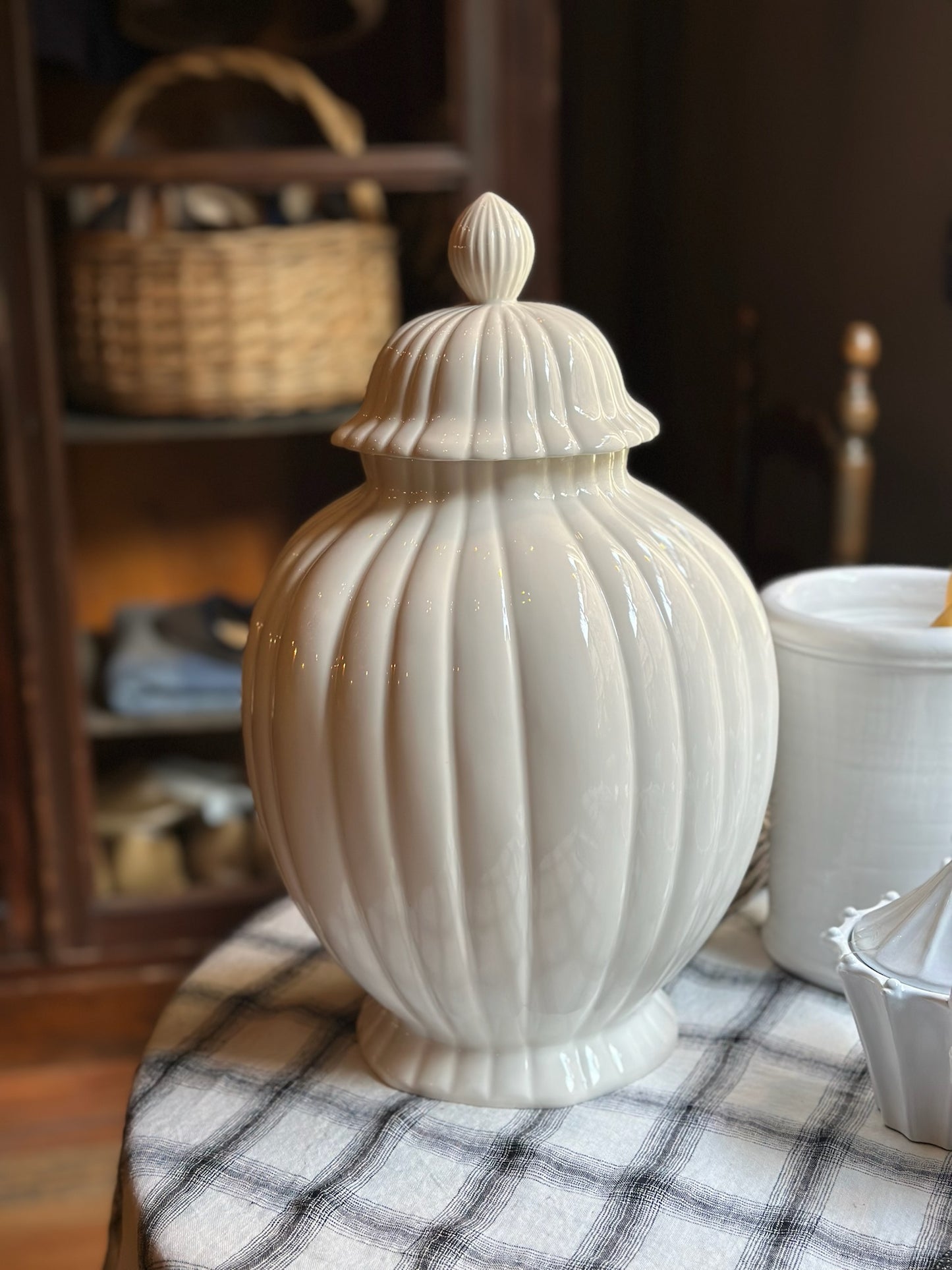 Ceramic Stripes Pot/Vase - Large