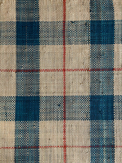 Handwoven Placemat - Blue Check Pattern
