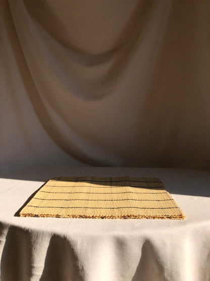 Handwoven Placemat - Black Check