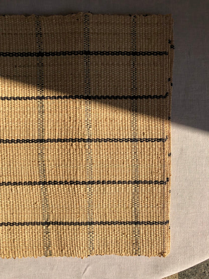 Handwoven Placemat - Black Check