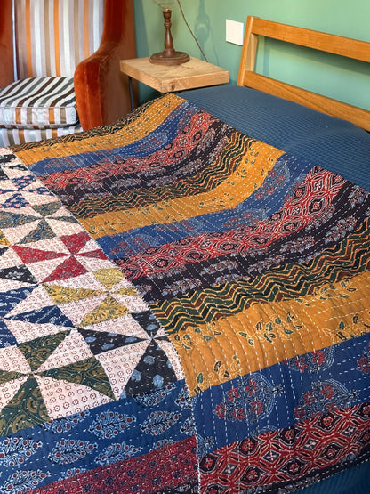V.VM Patchwork Quilt, Colored Wheels - Double Bed No. 1