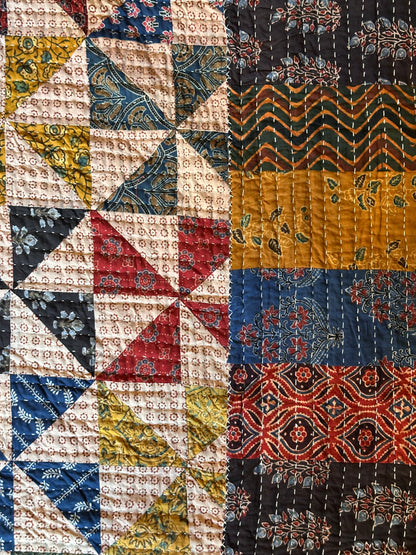 V.VM Patchwork Quilt, Colored Wheels - Double Bed No. 1
