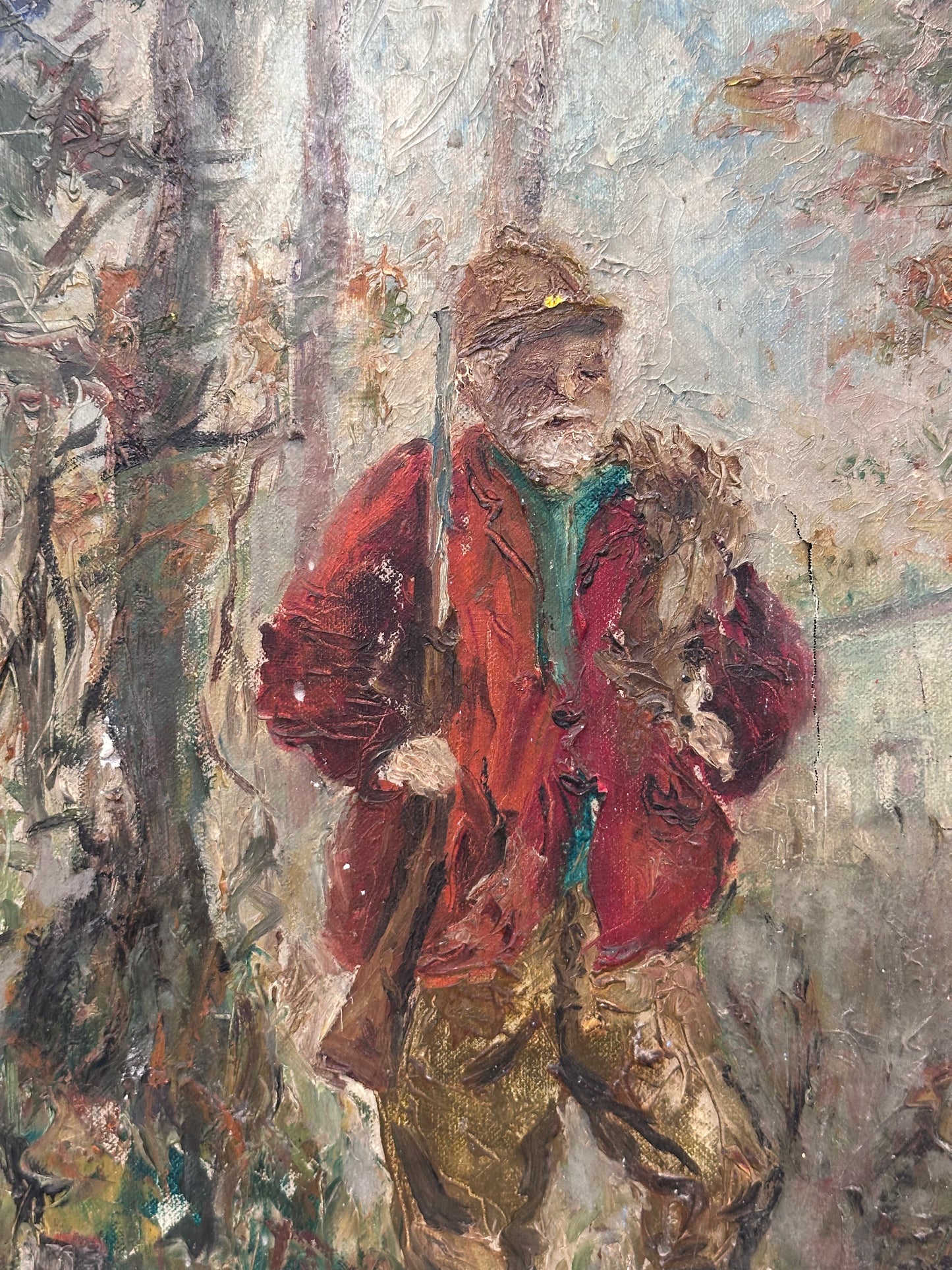 Antique Painting - Italian Hunter Painting