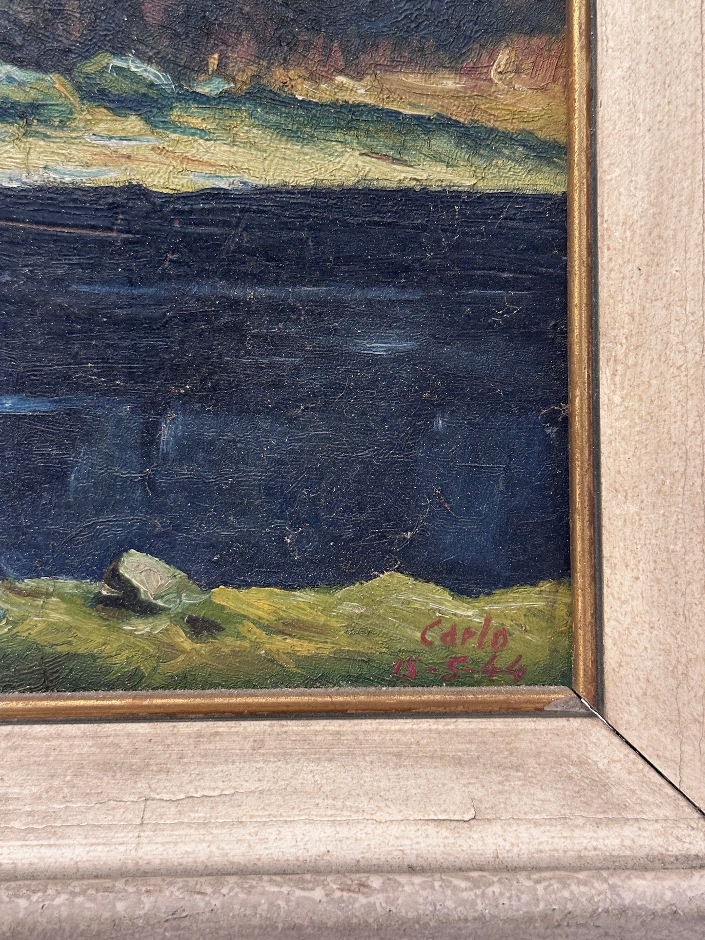 Antique Painting - Italian Mountain Scene