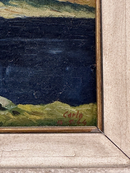 Antique Painting - Italian Mountain Scene