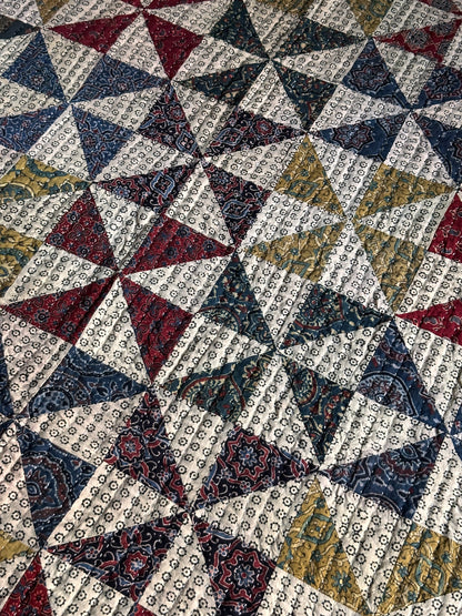 V.VM Patchwork Quilt, Colored Wheels - Double Bed No. 4