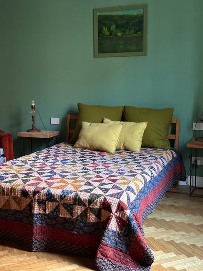 V.VM Patchwork Quilt, Colored Wheels - Double Bed No. 6