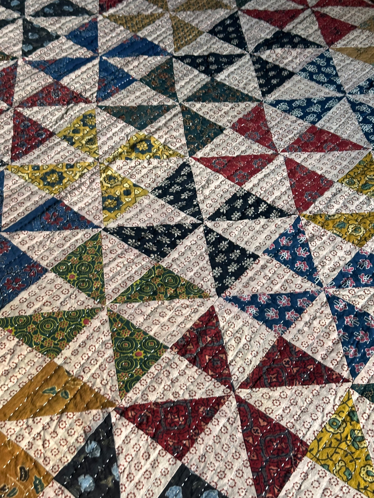 V.VM Patchwork Quilt, Colored Wheels - Double Bed No. 6