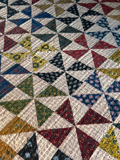V.VM Patchwork Quilt, Colored Wheels - Double Bed No. 6