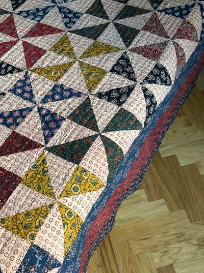 V.VM Patchwork Quilt, Colored Wheels - Double Bed No. 6