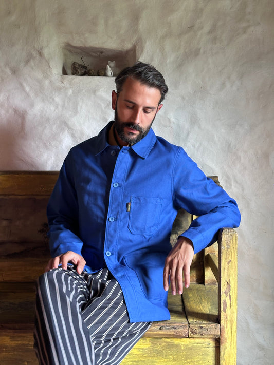 Giacca da lavoro in cotone - Blu elettrico