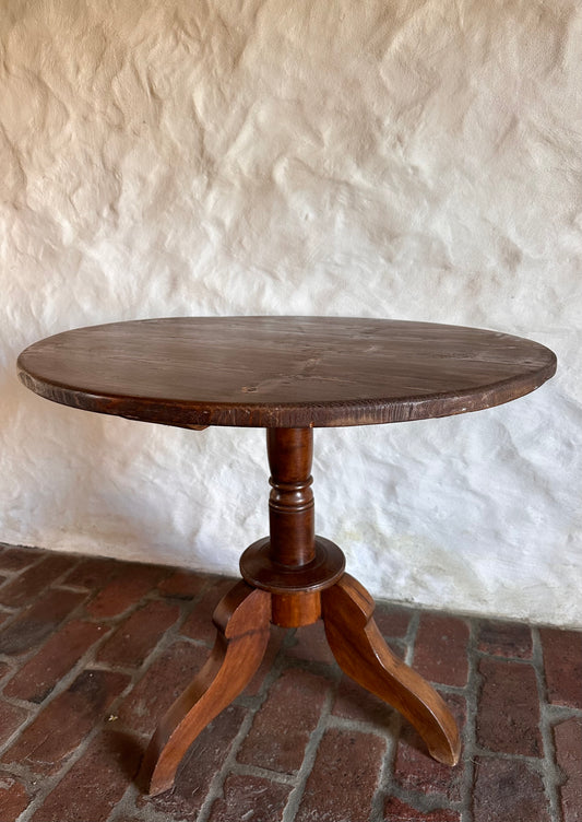 Tavolo rotondo antico in legno