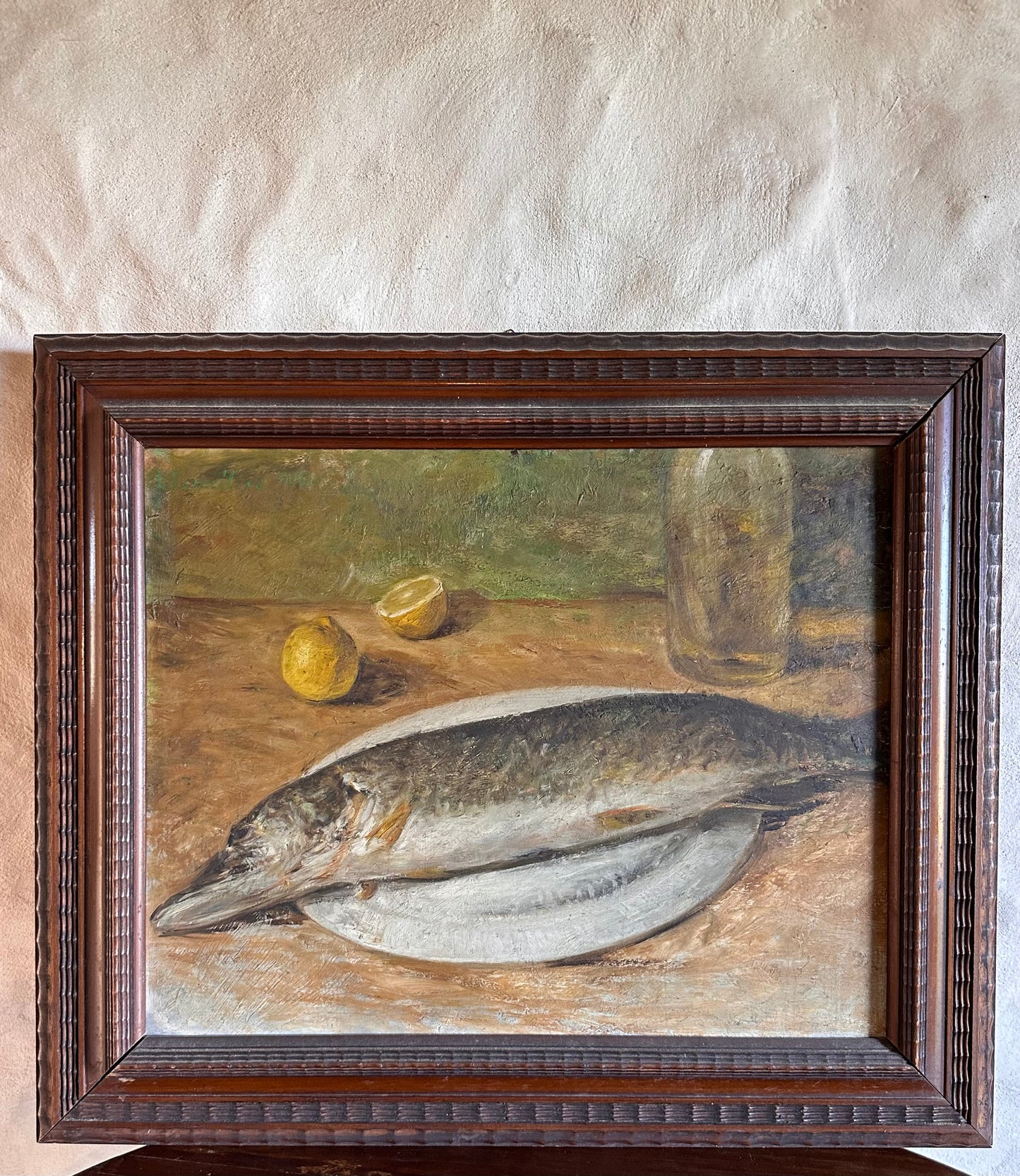 Fish Natura Morta Oil Painting