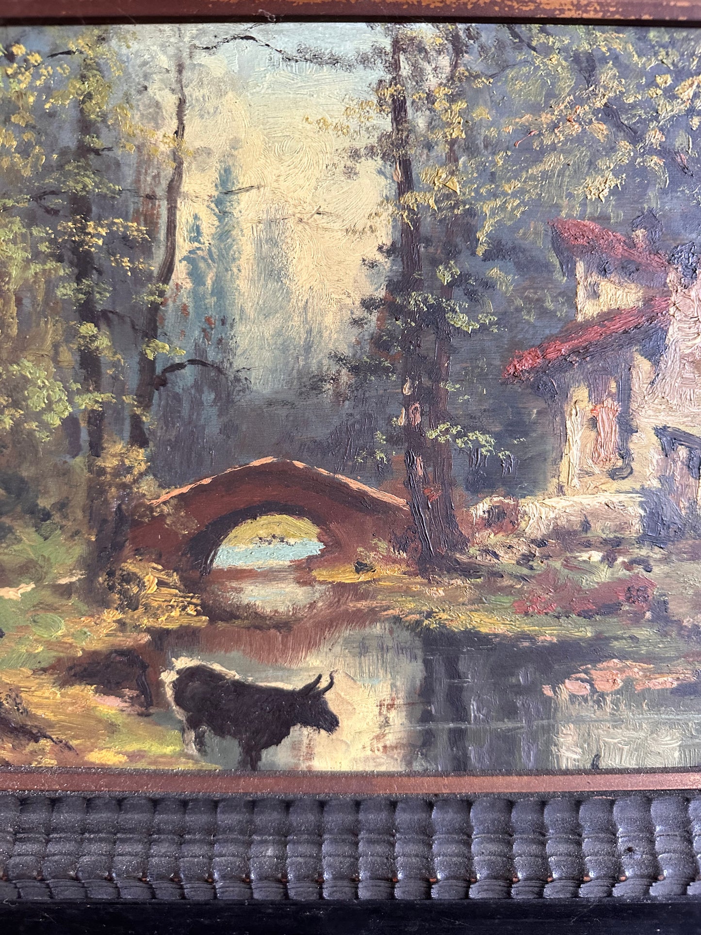 Secluded Bridge Oil Painting