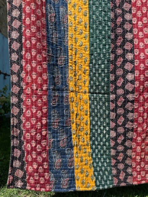 V.VM Quilt Square Grids Rosso e Blu 5 - Singolo