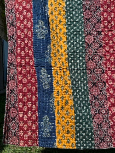 V.VM Quilt a quadrati, rosso e blu, 4 - Singolo