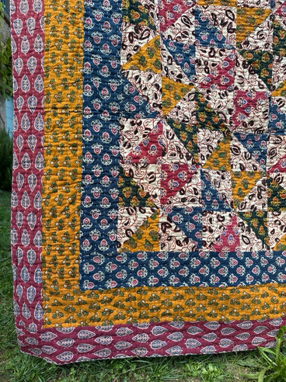 V.VM Quilt Yellow & Blue Bowties 9 - Double