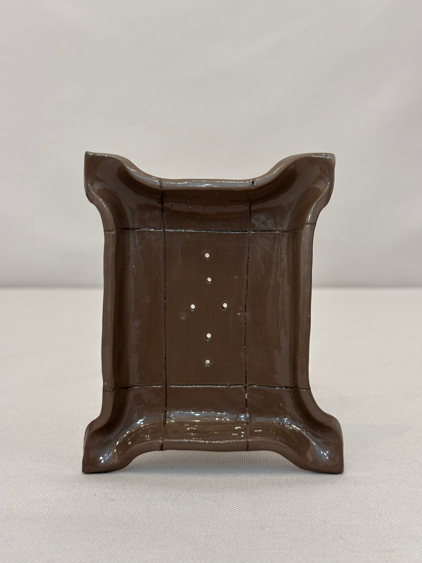 Portasapone in Ceramica Artigianale - Scuro