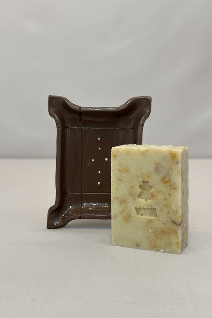Portasapone in Ceramica Artigianale - Scuro