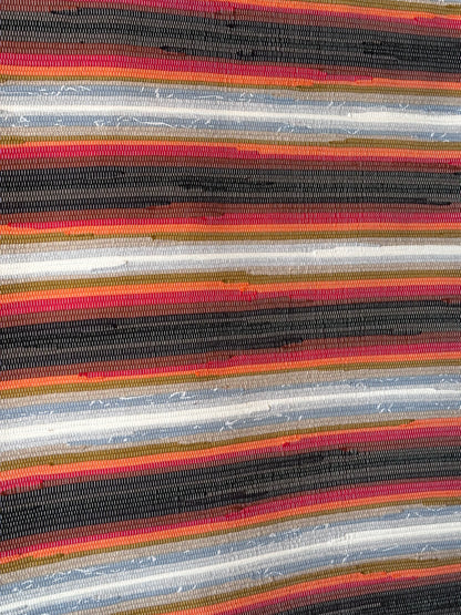 Tappeto italiano fatto a mano - Strisce arancioni - 70 cm x 250 cm