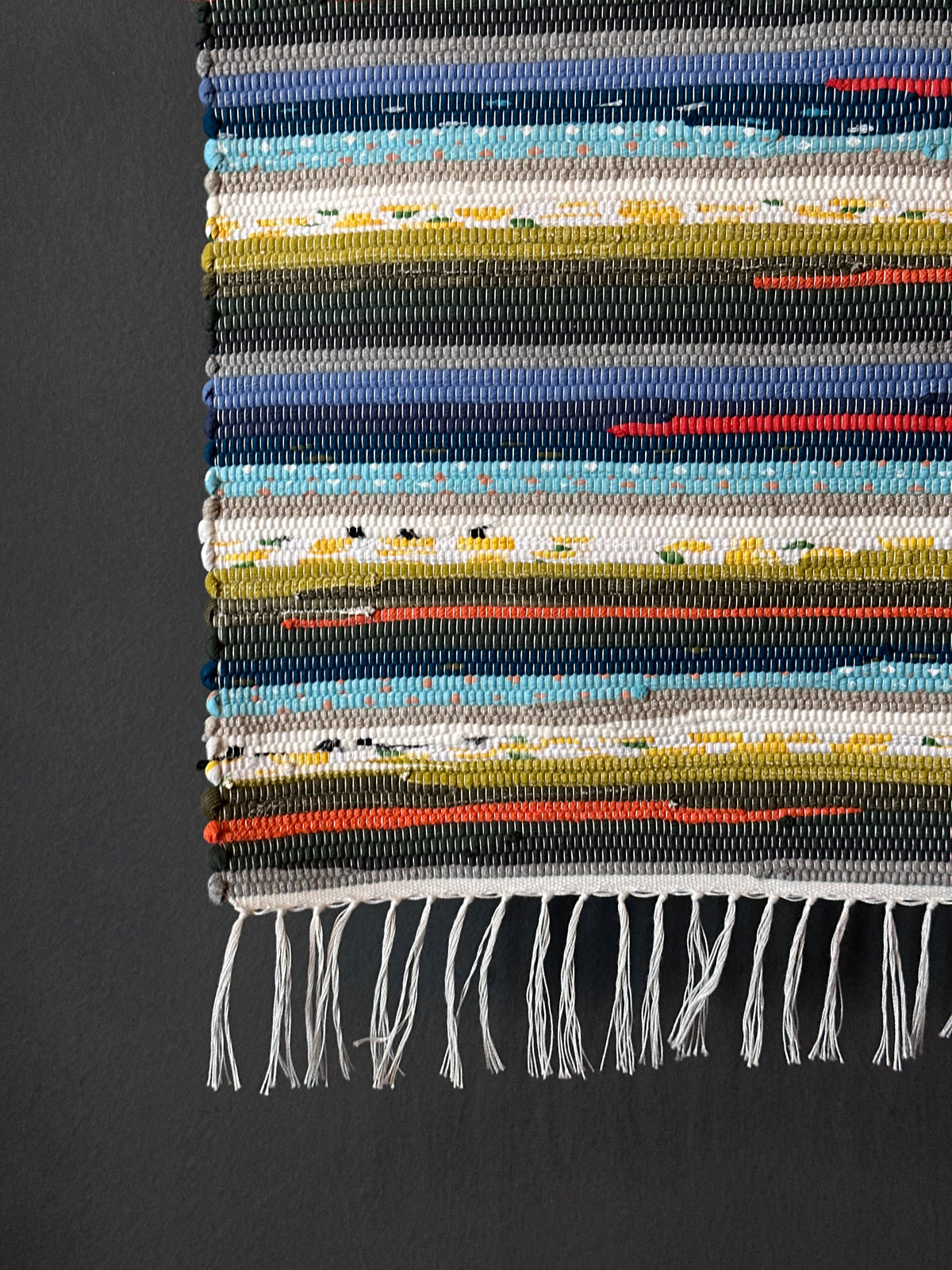 Handmade Italian Rug - Multicoloured - 55cm X 200cm – Vicolo Via Mameli