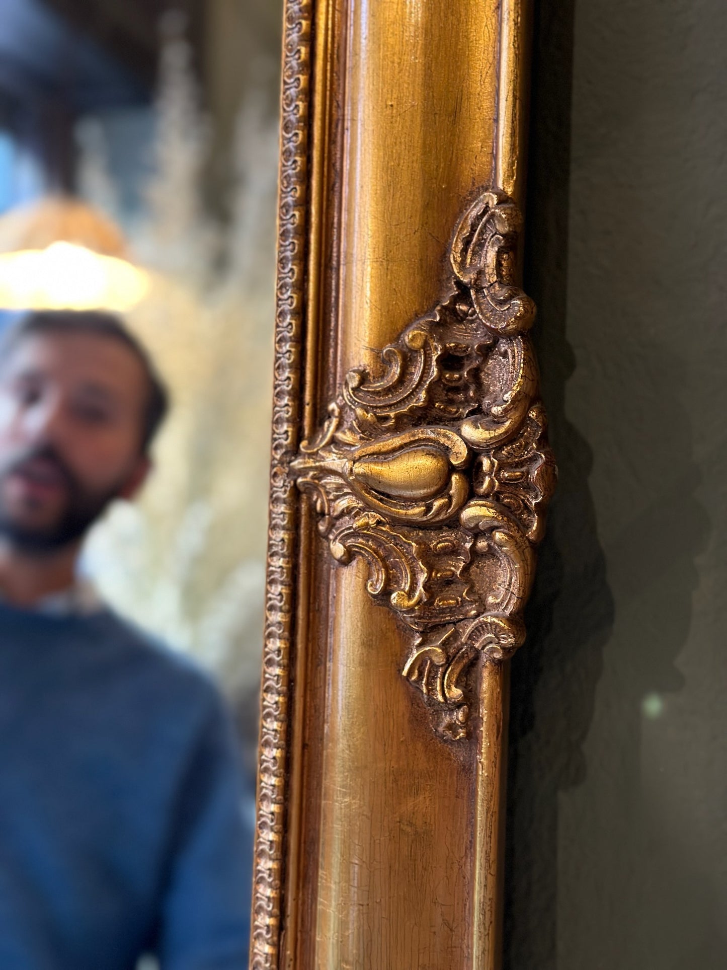 Antique Golden Baroque Mirror