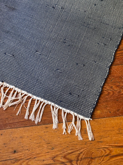 Handmade Italian Rug - Indigo - 45cm X 65cm