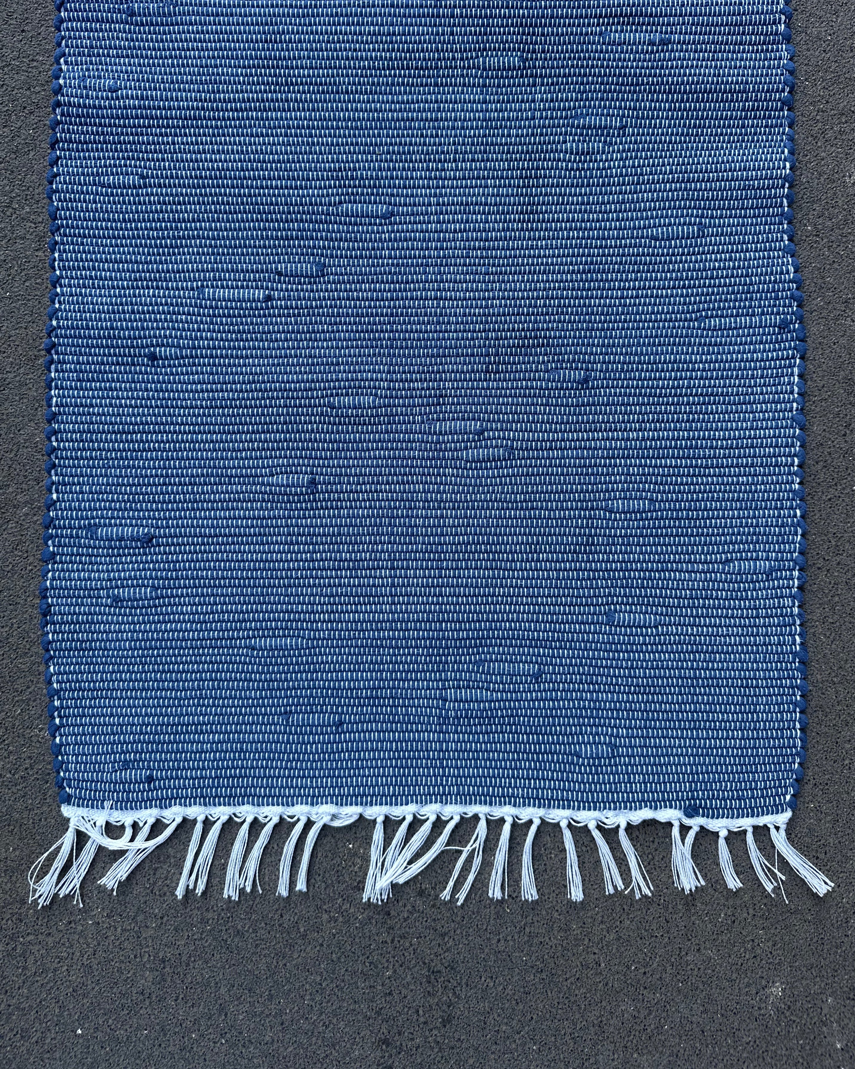 Handmade Italian Rug - Indigo - 40cm X 75cm – Vicolo Via Mameli